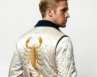 Rayen Gosling Drive Bomberjacke - Skorpion Stickerei Jacke