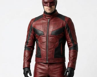 Daredevil Cosplay Lederjacke - Film Cosplay Kostüm Jacke - Leder Cosplay Jacke