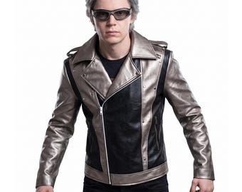 Quecksilber Cosplay Jacke - X-Men: Apocalypse Silber Jacke - Peter Maximoff Cosplay Jacke