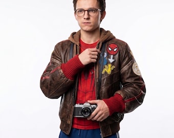 Spider Man Cosplay Jacke - Marvel Rival Cosplay Lederjacke - Spider Man Lederjacke