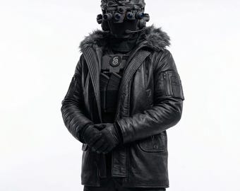 RE9 Wolf Hound Squad Cosplay Jacke - Wolf Hound Squad Parka Jacke - Cosplay Lederjacke