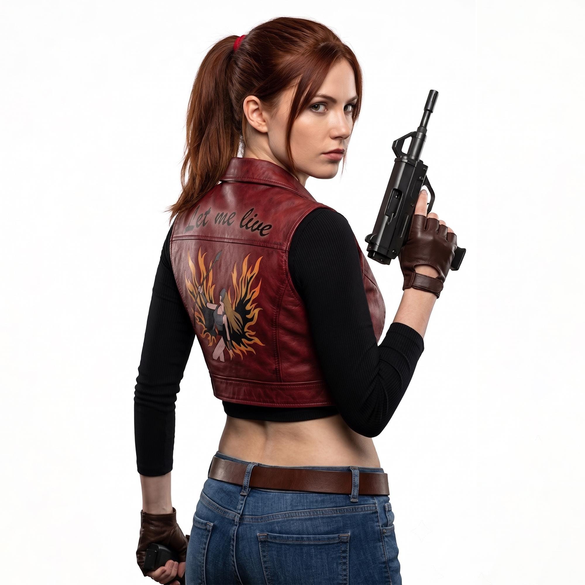Resident Evil  Code Veronica Cropped vest - Claire Redfield Cosplay Vest