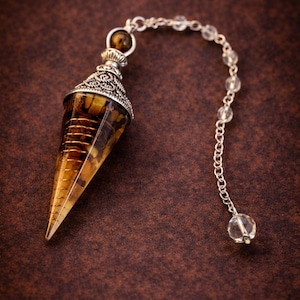 Tijgeroogpendel – Waarzegpendel voor wichelarij – Natuursteen voor bescherming – Esoterische pendel – Spiritueel geschenk