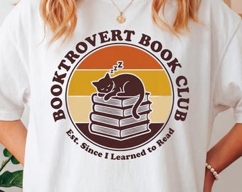 Booktrovert Shirt, Book Nerd Shirt, Bookworm Shirt, Bookish T-Shirt, Reader Shirt, Literary T Shirt, Book Club Gift, Book Themed Shirt