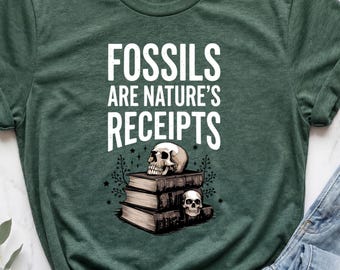 T-shirt Fossiles, T-shirt Paléontologie, T-shirt Archéologie, T-shirt Anthropologie, T-shirt Géologie, T-shirt Blague Scientifique, Cadeau pour Professeur de Sciences