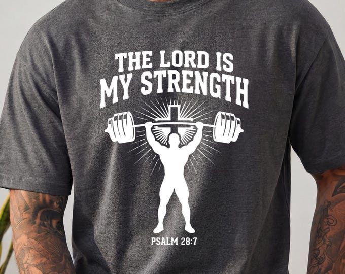 Powerlifting Shirt, Christian Gym Shirt, Christian Workout Shirt, Weightlifting Tshirt, Christian Fitness Shirt, Religious Gym Shirt