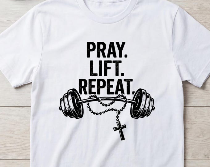 Christian Workout Shirt, Christian Gym Shirt, Powerlifting Shirt, Weightlifting Tshirt, Christian Fitness Shirt, Faith Gym Shirt
