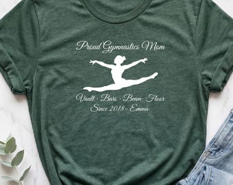 Gymnastics Mom Shirt, Custom Gymnastics Shirt, Proud Mom Shirt, Gymnastics Mama Shirt, Gymnastics Personalized Shirt, Gymnastics Tshirt