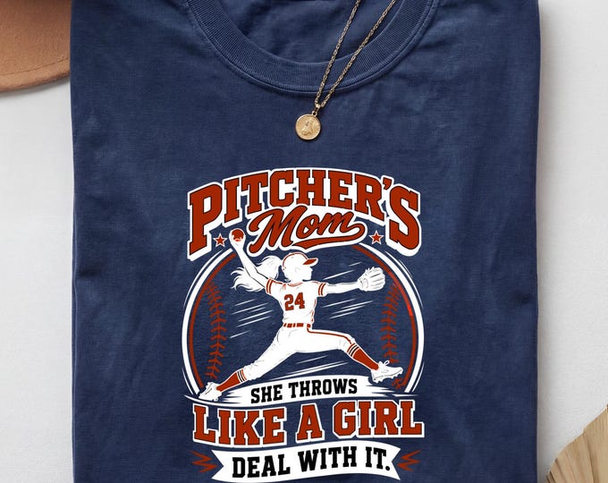 Pitcher Mom Shirt, Funny Softball Mom Shirt, Softball Mama Shirt, Softball Game Day Shirt, Softball Mom Tee, Softball Shirt