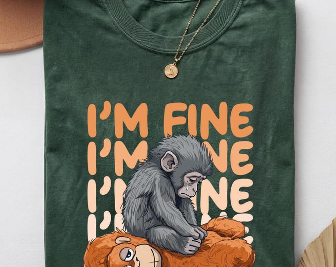 I'm Fine Shirt, Punch The Monkey Shirt, Baby Punch Shirt, Punch Monkey Tshirt, Monkey Punch Shirt, Punch Monkey Shirt, Punch The Monkey Tee