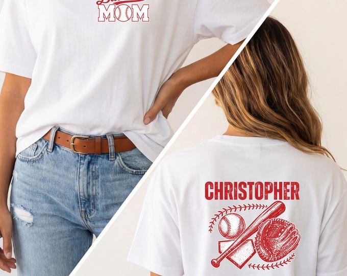 Personalized Baseball Mom Shirt, Baseball Mom Custom Shirt, Mama Baseball Shirt, Baseball Mama Shirt, Baseball Mom Tshirt