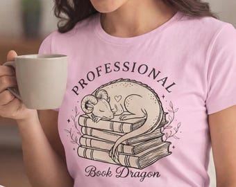 Book Dragon Shirt, Bookworm Shirt, Bookish T-Shirt, Reader Shirt, Literary T Shirt, Book Club Gift, Book Themed Shirt, Book Club Shirt