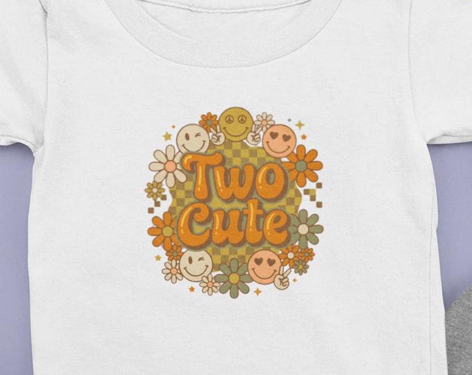 Two Cute Birthday Shirt, 2nd Birthday Shirt Girl, Birthday Kid Shirt, Kids Birthday Tee, Kids Birthday Tshirt, Birthday Party Shirt