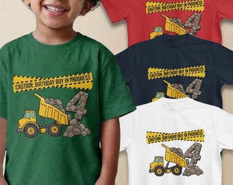 4th Birthday Shirt Boy, Construction Birthday Shirt, Dump Truck Birthday Shirt, Birthday Kid Shirt, Kids Birthday Tee, Kids Birthday Tshirt