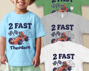 Two Fast Birthday Shirt, 2nd Birthday Shirt Boy, Custom Birthday Boy Shirt, Kids Birthday Tshirt, Birthday Party Shirt
