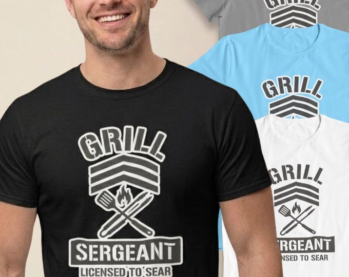 Grilling Shirt, Grilling Gifts, Bbq Shirt, Grill Sergeant Shirt, Grill Master, Gifts For Grillers, Grill Dad Shirt, Grill Shirt, Funny Shirt