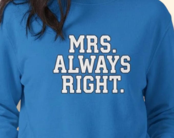Funny Marriage Shirt, Husband Wife Hoodies, My Wife T Shirts, Funny Newlywed Shirt, Wife Crewneck, Funny Gag Gifts For Husbands