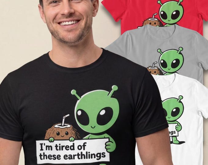 Alien Shirt, Alien Hoodie, Funny Alien Tshirt, Introvert Hoodie, Coconut Shirt, Quirky Tee, Sci Fi Shirt, Cute Alien Shirt