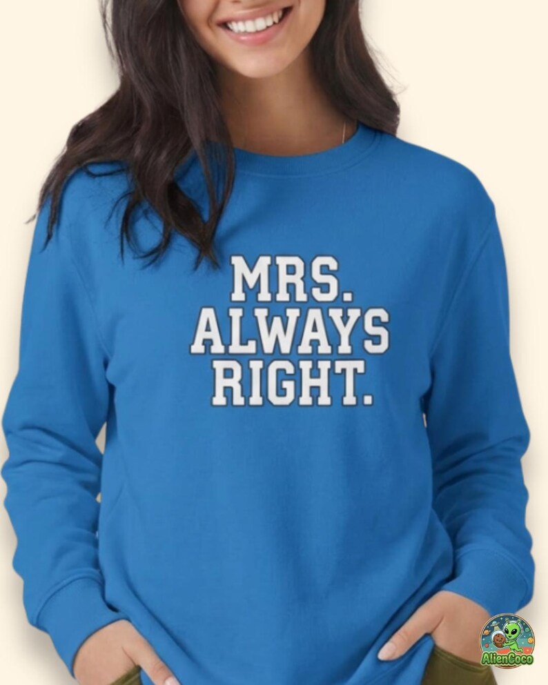 Funny Marriage Shirt, Husband Wife Hoodies, My Wife T Shirts, Funny Newlywed Shirt, Wife Crewneck, Funny Gag Gifts For Husbands image 1