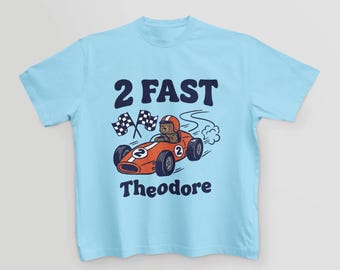Two Fast Birthday Shirt, 2nd Birthday Shirt Boy, Custom Birthday Boy Shirt, Kids Birthday Tshirt, Birthday Party Shirt