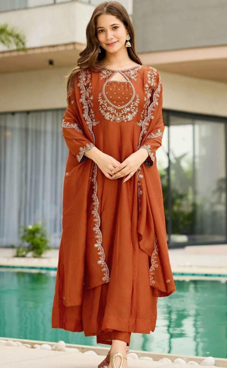 open lace back dress Buy Orange Embroidered Festive kurta With Golden Mesh Skirt Online for  Woman