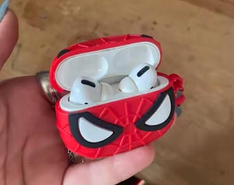 Funda para AirPods con diseño de araña, funda inspirada en superhéroes, funda protectora para AirPods Pro 3, compatible con AirPods 1, 2, 3, 4 y Pro 2. Regalos para fans del cine.