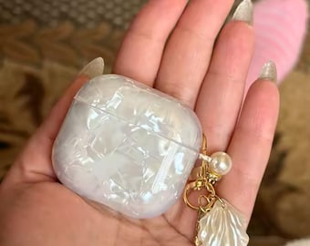 Perle Airpod Hülle, Muschel Ohrhörer Hülle, Airpod 1 2 3 4 Hülle | Airpods Pro 2