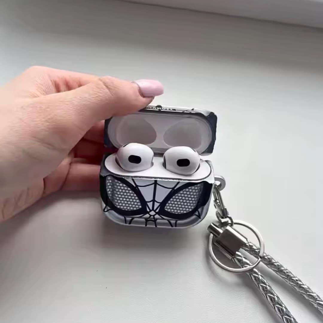 Spider Hero AirPod Case, Super Hero Earphone Case, Silver Case for ...