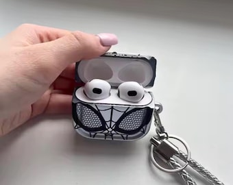 Spinne Held Airpod-Hülle, Super Hero Kopfhörer-Hülle, silberne Hülle für Airpod Pro 3, Airpod 1 2 3 4 Pro 2, Fans Geschenke