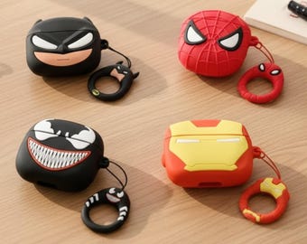 Super Held Airpod Hülle, Held inspirierte Charaktere Hülle, Airpod pro 3 Hülle, Airpod 1 2 3 4 Pro 2, Geschenke für Fans