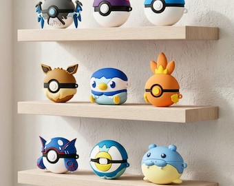 Cartoon Ball Airpod Cases, Poke Inspired Earphone Cases, Airpod Pro 3 Cases,Case For Airpod Pro 2, Airpod 1 2 3