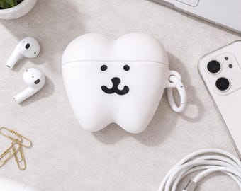 Teeth Form Airpod Hülle, Bär Ausdruck Kopfhörer Hülle, Airpod 4 Hülle, für Airpod 1 2 3 Pro 2, Teeth Lover Geschenke