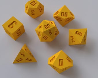 Dice Masters – Ready to Print - 7 Piece Set – Presupported STL Files for 3D Printing – Featuring Our Exclusive Space Font