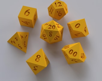 Dice Masters – Ready to Print - 7 Piece Set – Presupported STL Files for 3D Printing – Featuring Our Exclusive Romans Font