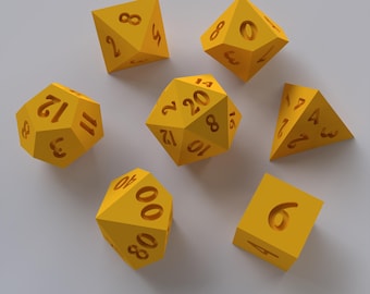 Dice Masters – Ready to Print - 7 Piece Set – Presupported STL Files for 3D Printing – Featuring Our Exclusive Breathe Font