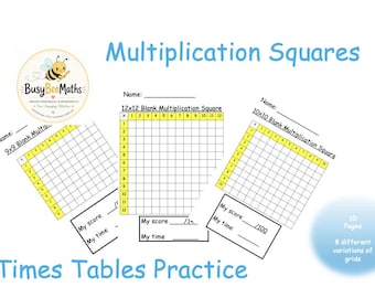 Multiplication Squares | Times Tables Practice