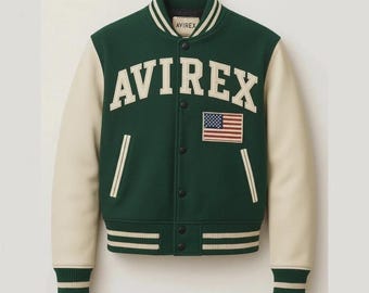 Herren Avirex Echte Bomberjacke Amerikanische Fluglederjacke