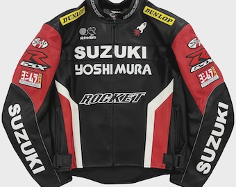Swarovski Yoshimura Racing Leder Motorradjacke - Motorsportbekleidung