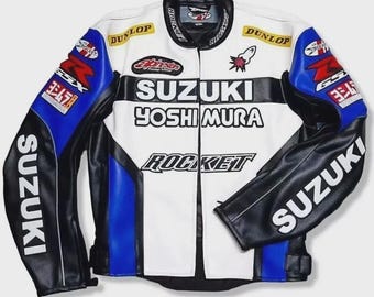 Suzuki Motorrad-Reitjacke - Leder Motorrad-Biker-Ausrüstung für Herren MotoGP