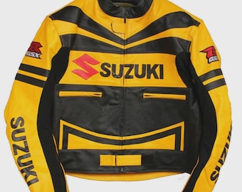 Swarovski GSXR Motorrad Lederjacke Motorrad Racing Jacke