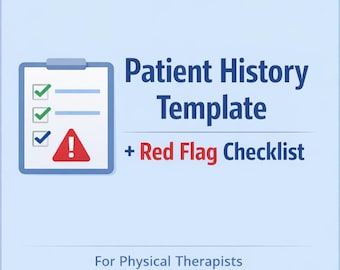Plantilla de historial del paciente de fisioterapia / Guía de alerta (Descarga en PDF)