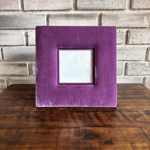 Purple Velvet 4x4 Photo Frame – Plush Square Statement Decor