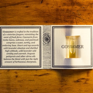 GOSSAMER - Natural Botanical Fragrance Sample - 0.5ml