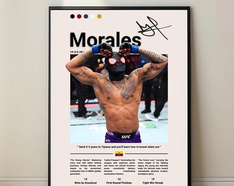 Michael Morales UFC Poster, Undefeated Welterweight MMA Print (Digital Download)