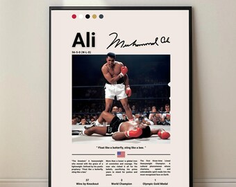 Muhammad Ali Poster – Wall Art, Fighter Print, Champion Gift, Digital Download