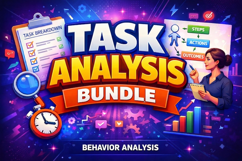 Pacchetto di analisi delle attività / Modificabile e stampabile / ABA Life Skills / Schede dati sul comportamento / Download digitale immagine 1