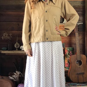 Classic 1950’s RARE ‘Montgomery Ward’ Tan with Brown Stitch Cropped Soft Workwear Jacket
