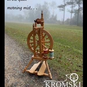 Kromski Minstrel Castle Spinning Wheel with Clear Sealer Finish