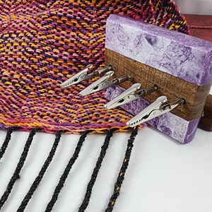 Handcrafted Fringe Twister made of Renewable Acacia Wood and Accented with Lavender Purple Resin