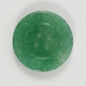 Genuine Green Aventurine Gemstone Button, Large 1 1/8" Size Perfect for Handbags, Shawls, Hats, Home Décor
